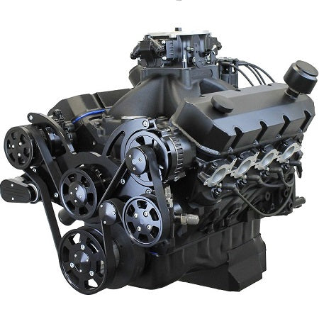 New BluePrint Blackout Big Block GM 632 c.i. Proseries Crate Engine - Dressed longblock w/ carb and Black pulley kit- PS6320CTCKBX